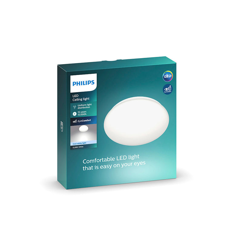 Indoor LED Ceiling Light 10W 1100Lm 4000K Daylight Mod, Moire Ø25X6.8Cm Philips