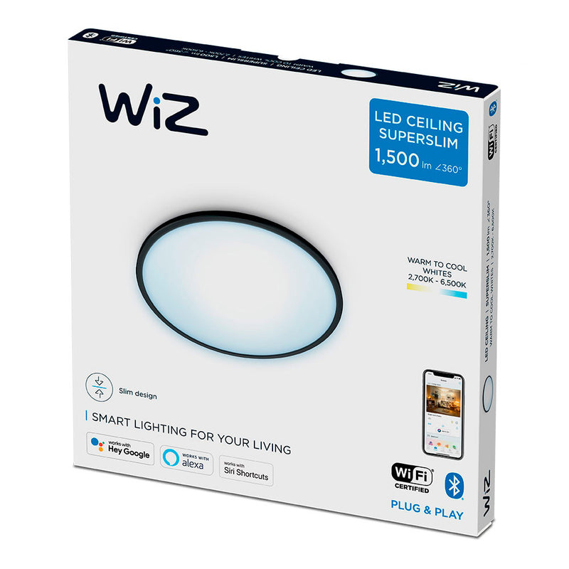 Plafon Led Wiz 16W 1500Lm Ø292Mm Marco Negro Philips