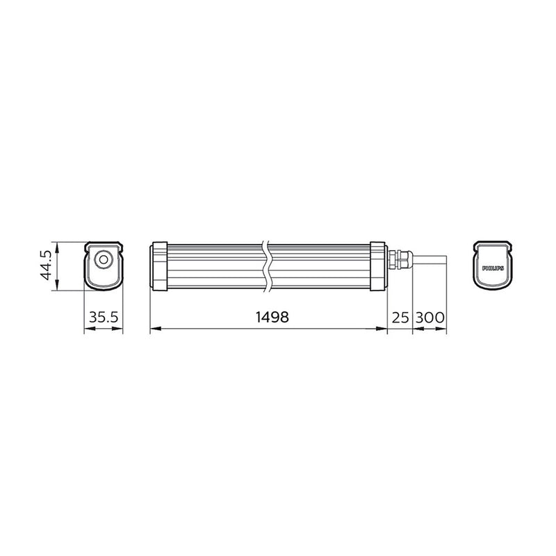 Regleta Estanca 54W 5400Lm 4000K 150Cm 911401865884 Philips