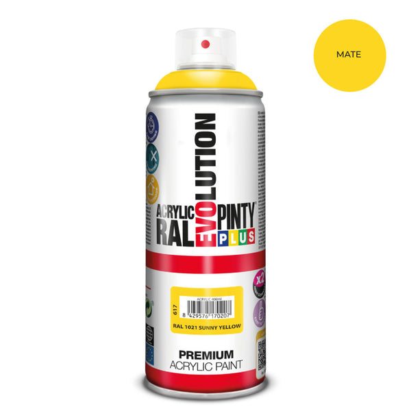 Spray Paint Pintyplus Evolution 520Cc Ral1021 Matt Sunny Yellow