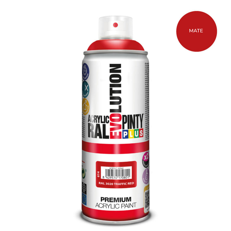 Pintura En Spray Pintyplus Evolution 520Cc Ral 3020 Matt Traffic Red