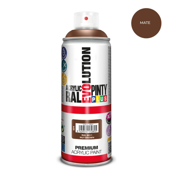 Pintura En Spray Pintyplus Evolution 520Cc Ral 8011 Matt Nut Brown