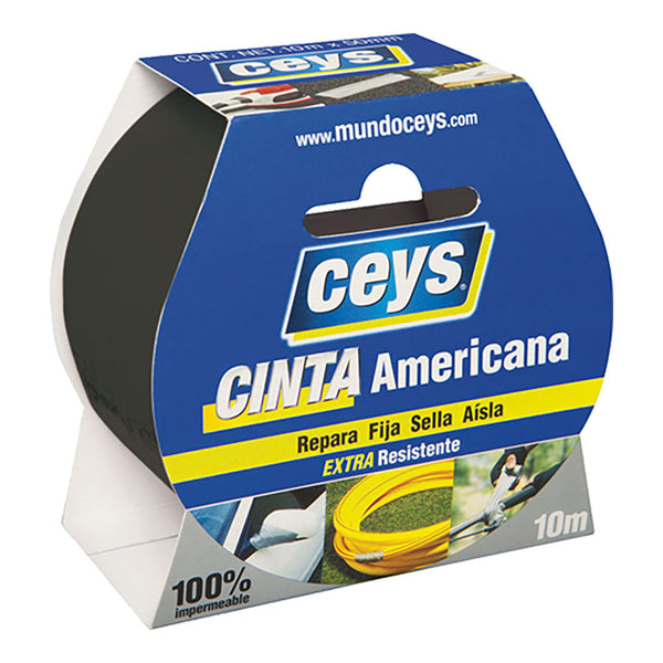 Ceys Cinta Americana Negro Rollo 10M X 50Mm, 507605