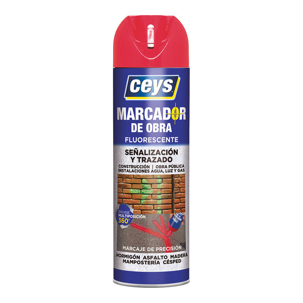 Ceys Red Construction Marker 500Ml 908001