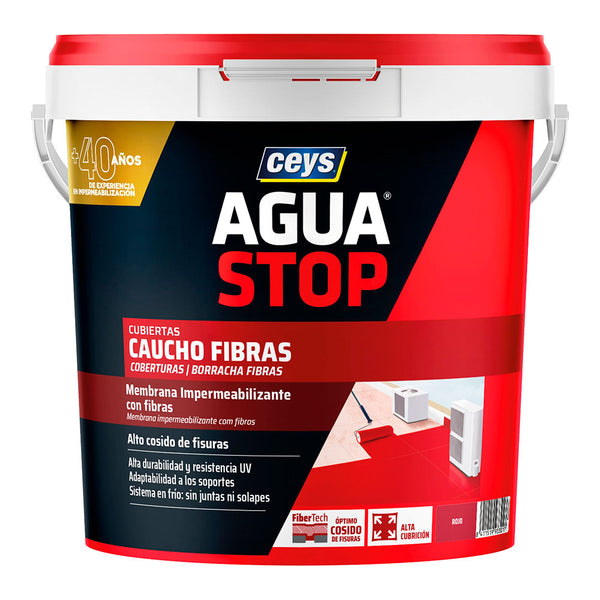 Aguastop Rubber Fibers Red 5Kg 903301 Ceys