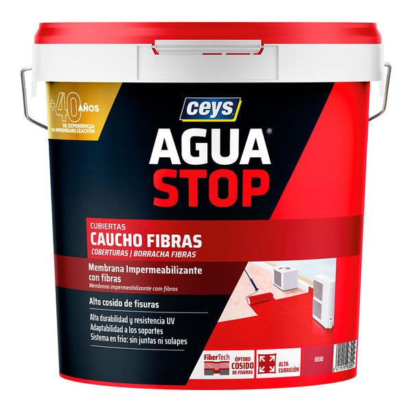 Aguastop Rubber Fibers Red 20Kg 903305 Ceys