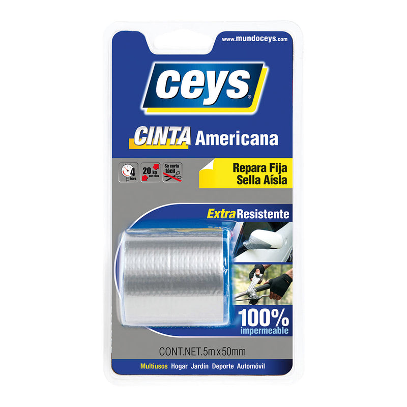 Ceys Silver Duct Tape Blister 5M X 5Mm 507601