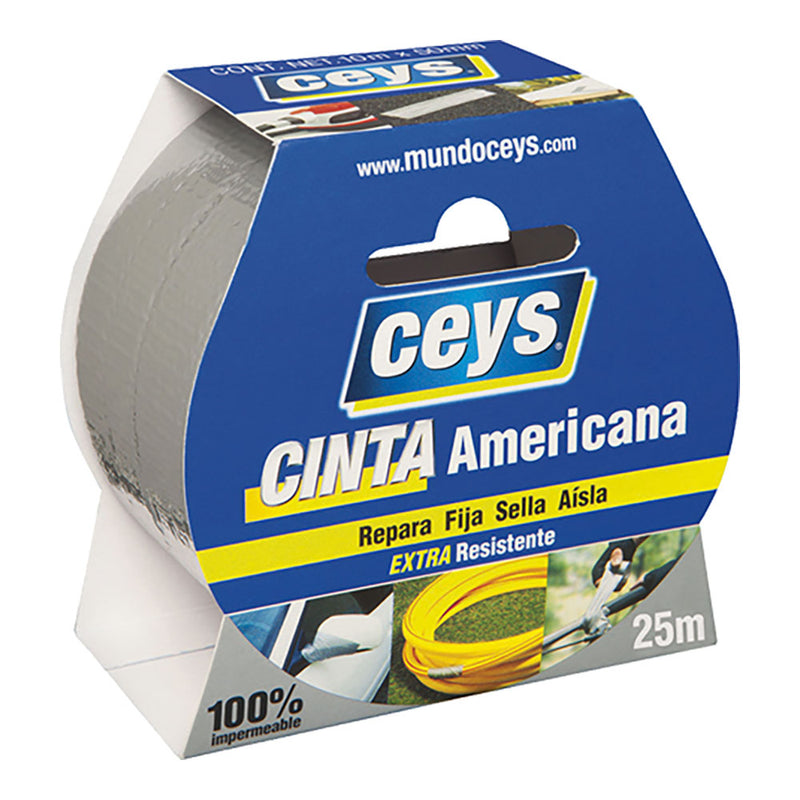 Ceys Silver Duct Tape Roll 25M X 50Mm 507603