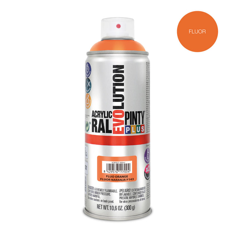 Spray Paint Pintyplus Evolution 520Cc Fluor, Orange F143