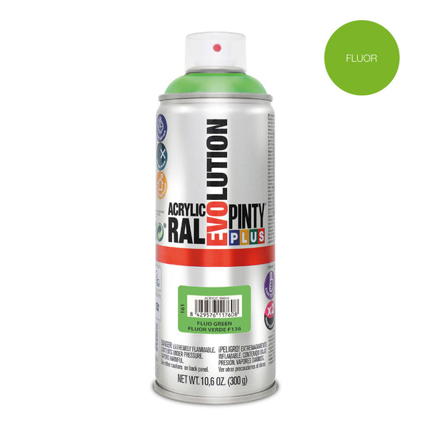 Pintyplus Evolution Spray Paint 520Cc Fluor, Green F136