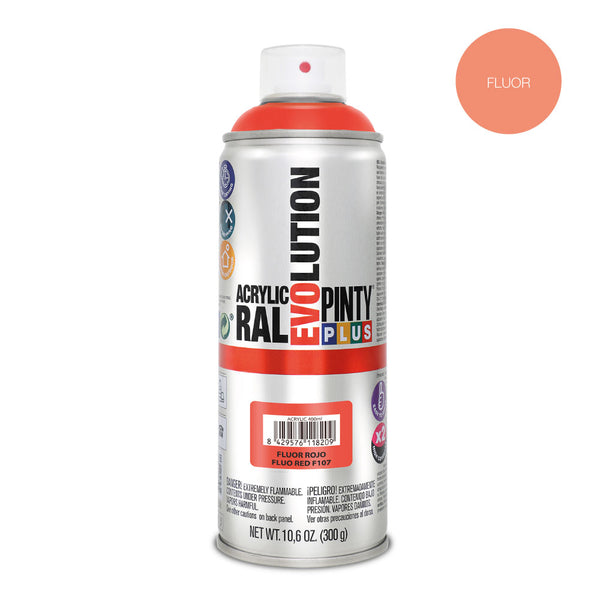 Spray Paint Pintyplus Evolution 520Cc Fluor, Red F107