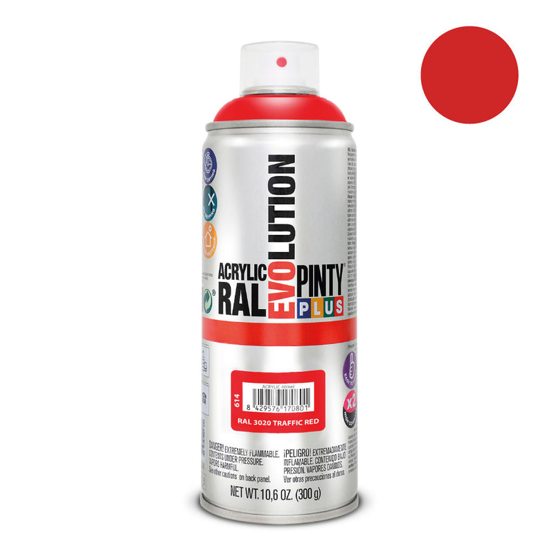 Spray Paint Pintyplus Evolution 520Cc Ral 3020 Traffic Red