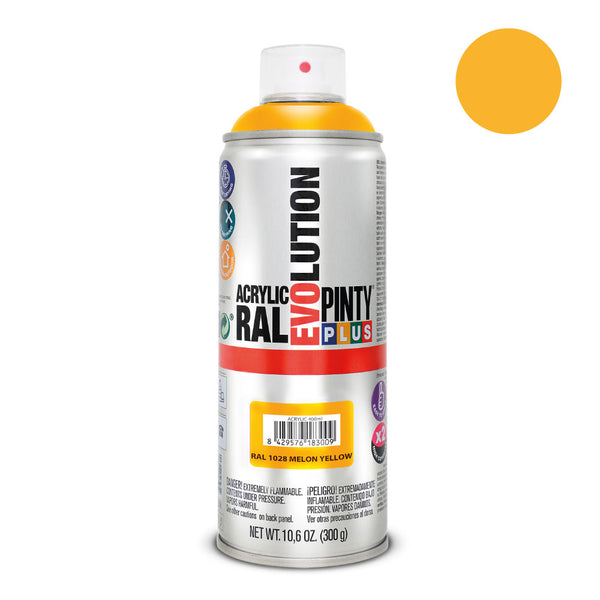 Pintyplus Evolution Spray Paint 520Cc Ral 1028 Melon Yellow