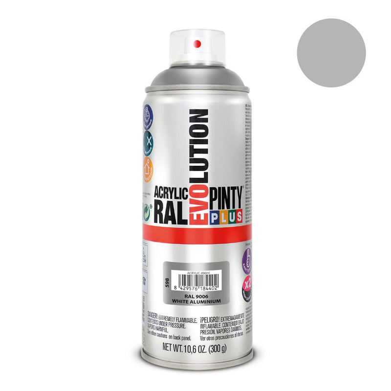 Spray Paint Pintyplus Evolution 520Cc Ral 9006 White Aluminum