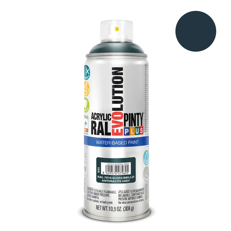 Pintura En Spray Pintyplus Evolution Water-Based 520Cc Ral 7016 Gris Antracita