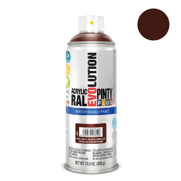 Pintyplus Evolution Water-Based Spray Paint 520Cc Ral 8017 Chocolate