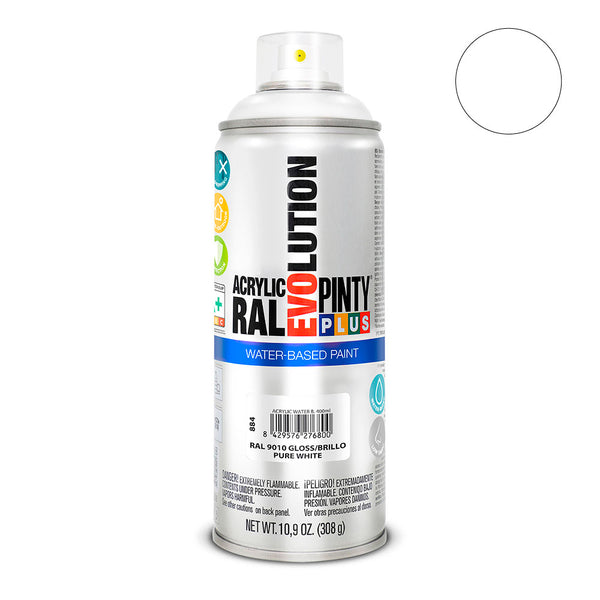 Pintyplus Evolution Water-Based Spray Paint 520Cc Ral 9010 Pure White