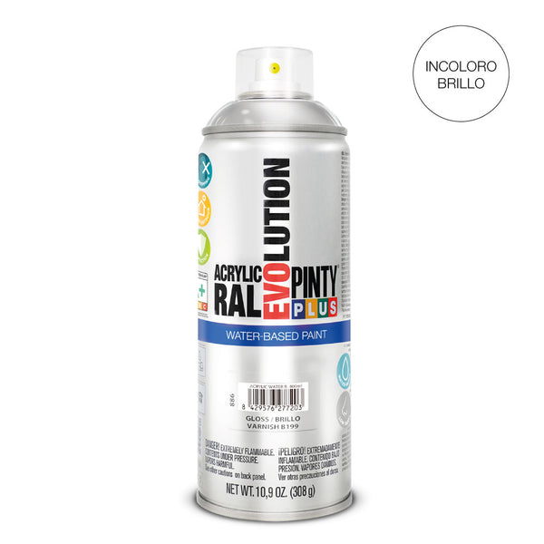 Spray Paint Pintyplus Evolution Water-Based 520Cc B199 Gloss Varnish