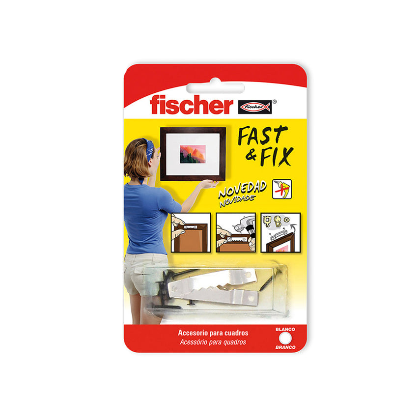 Fast&amp;Fix Straight Picture Hanger (Blister 10 Units, ) 534845 Fischer