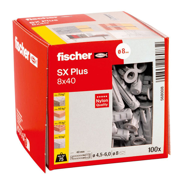 Fischer Sx Plus Taco Ø8X40Mm 100 Units, N8 568008