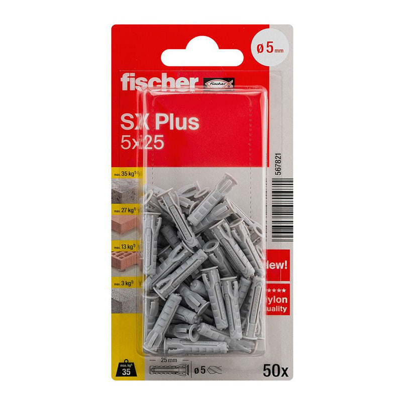 Blister Taco Fischer Sx Plus Ø5X25Mm K Nv 50 Unid, 567821