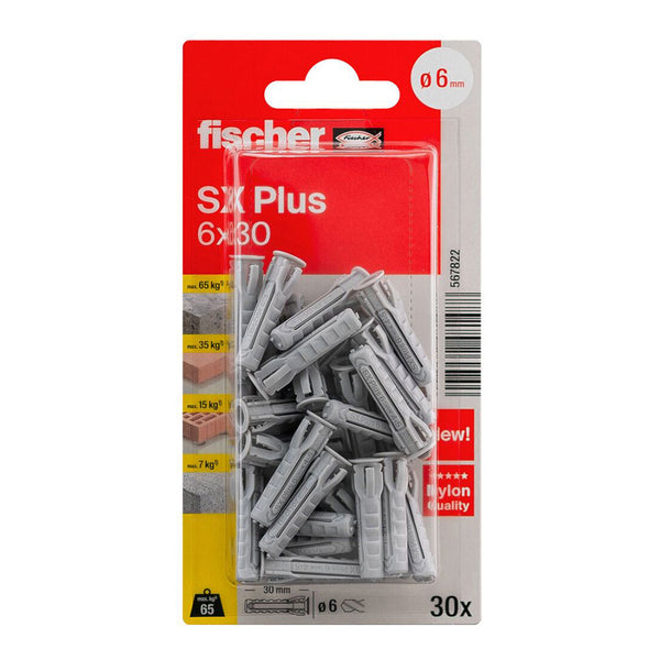 Blister Taco Fischer Sx Plus Ø6X30Mm K Nv 30 Unid, 567822