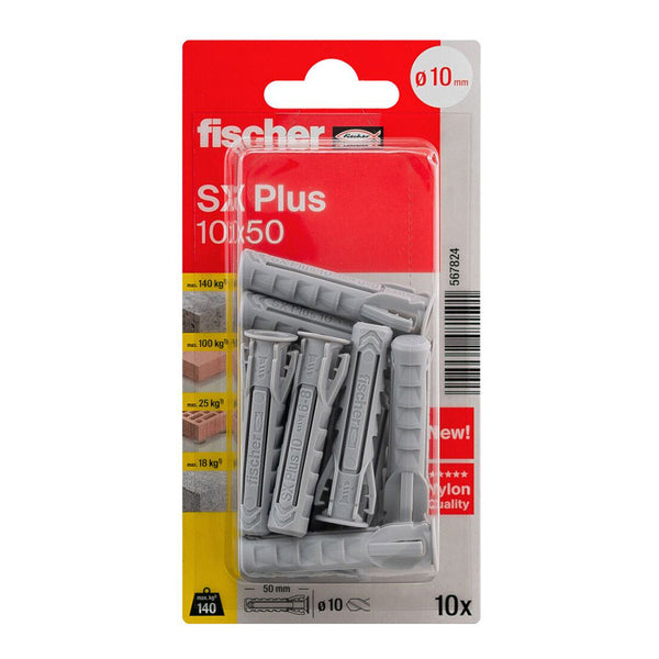 Blister Taco Fischer Sx Plus Ø10X50Mm K Nv 10 Unid, 567824