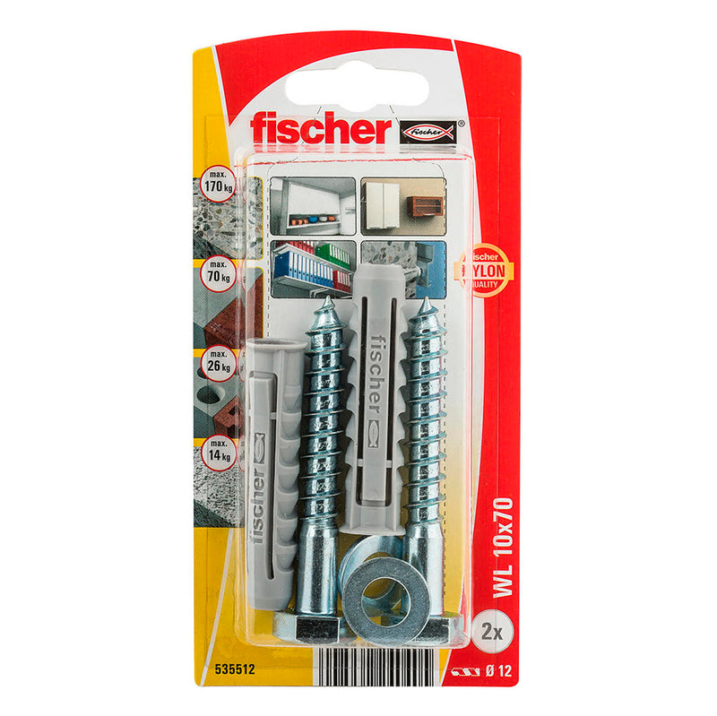 Blister Taco+Screw Fischer Wl 10X80Mm K 2 Units, 535512