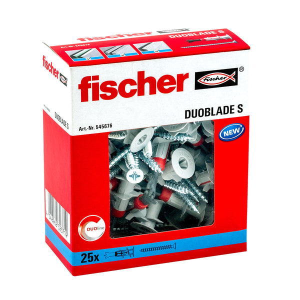 Pack of 25 Duoblade S plugs + Screw 545676 Fischer