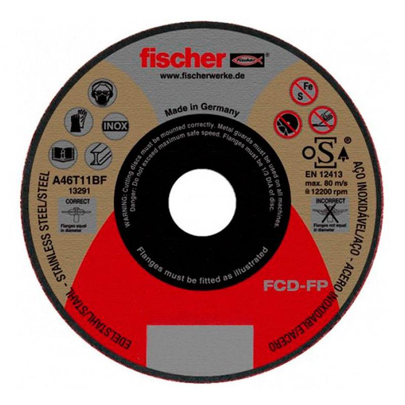 Disco Fcd-Fp Ø115X1X22,23 Plus, Corte De Metales 531709 Fischer