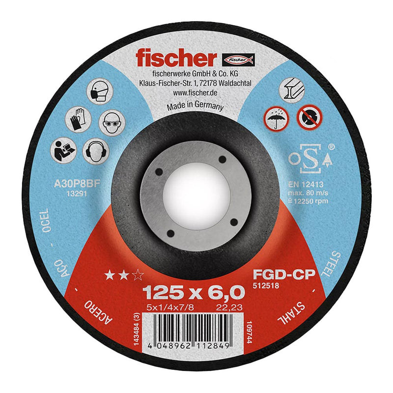 Disco Fgd-Cp Ø125X6X22,23 Carbon Desbaste 512518 Fischer