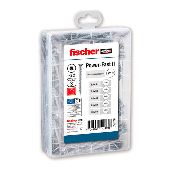 Pack 220 Assorted Screws Fpfii Misterbox 558779 Fischer