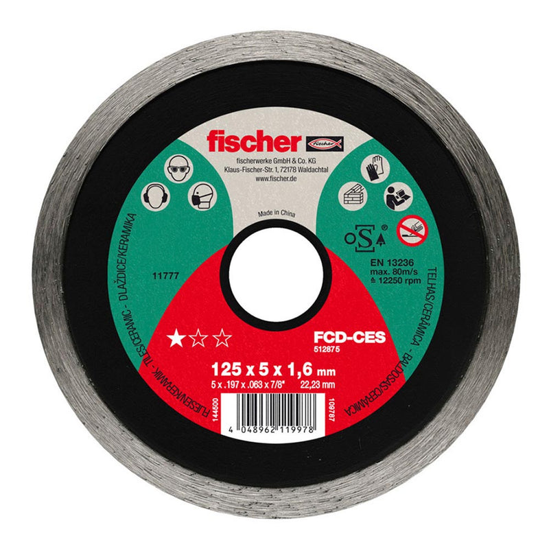 Disco Corte Diamante Para Ceramica Fcd-Ses Ø115X1,6X22,23 512874 Fischer