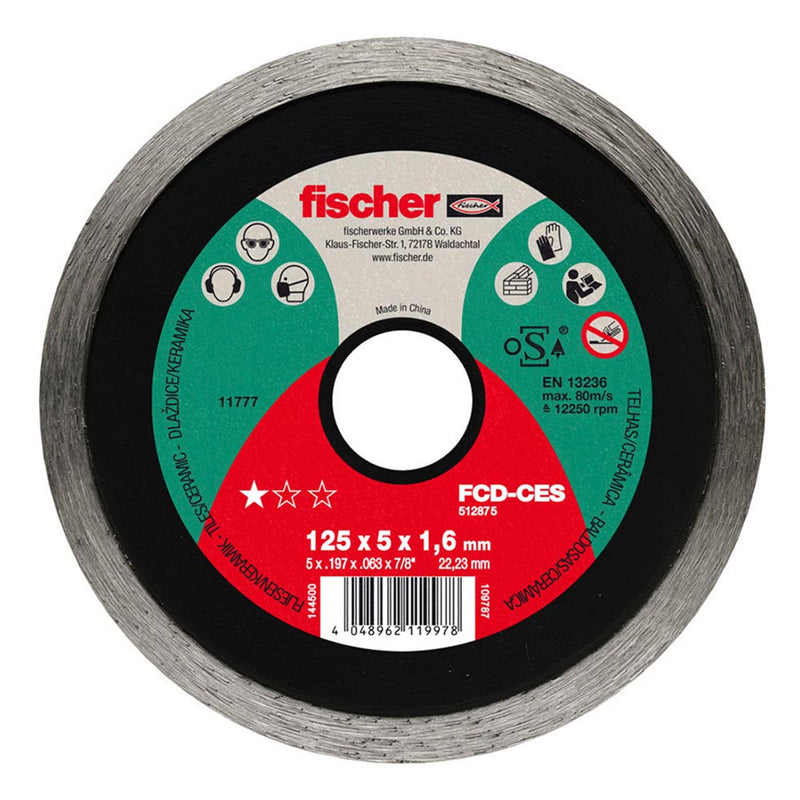 Disco Corte Diamante Fcd-Ses Ø125X1,6X22,23 512875 Fischer