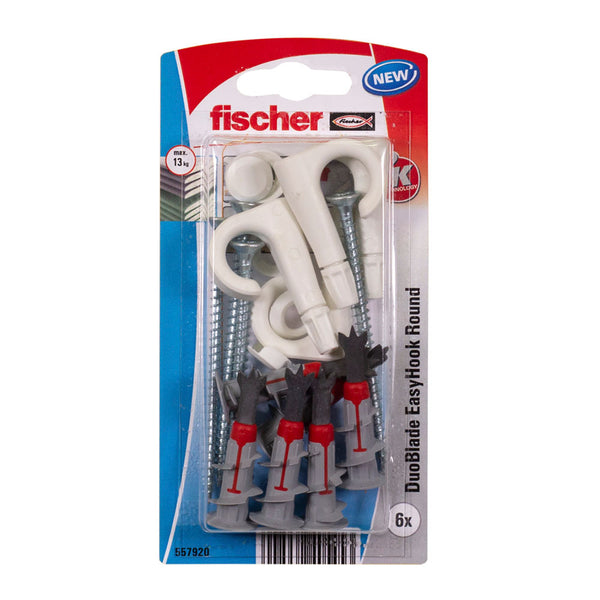 Blister 6 Hembrillas Abierta Duoblade Easyhook Ø6X44Mm 557920 Fischer