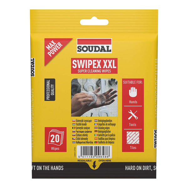 Bolsa De 20 Toallitas Swipex Xxl Soudal 120874