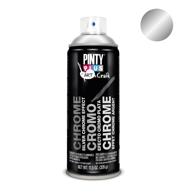 Pintyplus Art &amp; Craft Spray Paint 520Cc Silver Chrome Effect C150