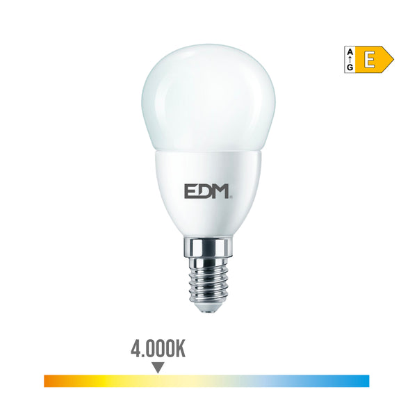 Led Spherical Bulb E14 7W 806Lm 4000K Daylight Ø4.8X9.5Cm Edm