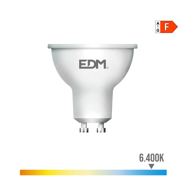 Led Dichroic Bulb Gu10 7W 600Lm 6400K Cold Light 120° Ø5X5.5Cm Edm