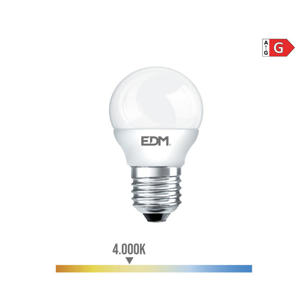 Led Spherical Bulb E27 5W 400Lm 4000K Daylight Ø4.5X8Cm Edm