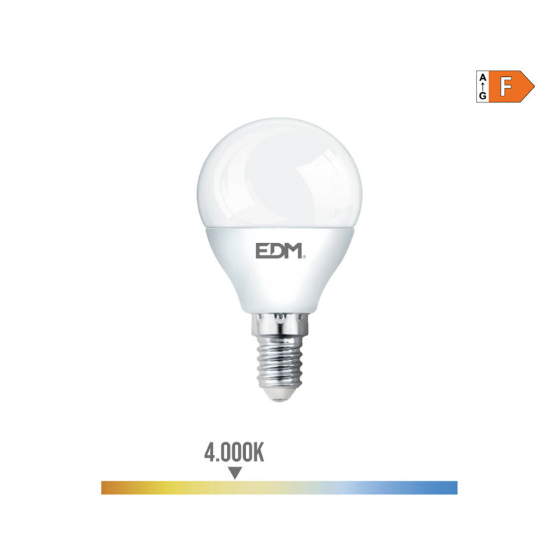 Led Spherical Bulb E14 7W 600Lm 4000K Daylight Ø4.5X8Cm Edm