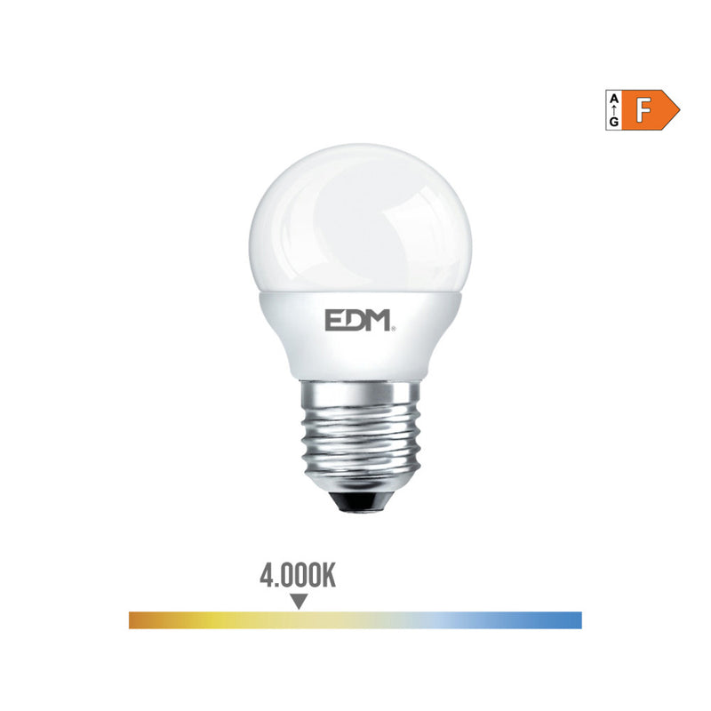 Led Spherical Bulb E27 7W 600Lm 4000K Daylight Ø4.5X8Cm Edm