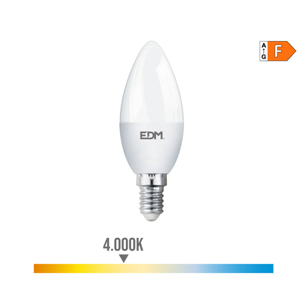 Led Candle Bulb E14 7W 600Lm 4000K Daylight Ø3.5X10.7Cm Edm