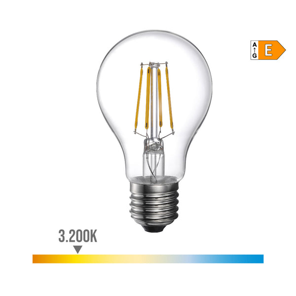 Standard Bulb With LED Filament E27 4W 500Lm 3200K Warm Light Ø6X10.6Cm Edm