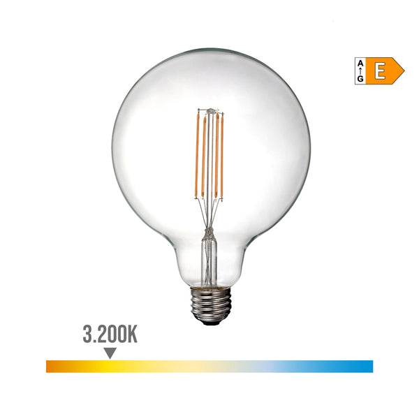 Globe Bulb With Led Filament E27 6W 800Lm 3200K Warm Light Ø12.5X18.2Cm Edm