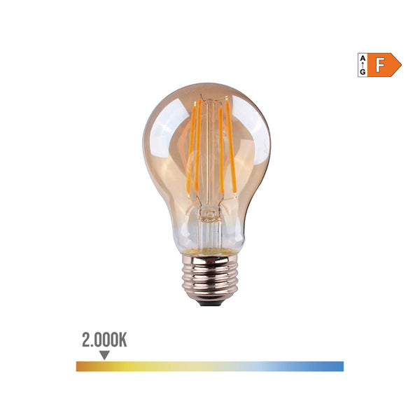 Standard Bulb With Vintage Crystal LED Filament E27 6W 560Lm 2000K Warm Light Ø6X10.6Cm Edm