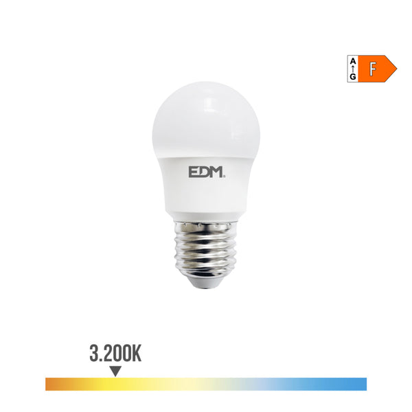 Led Spherical Bulb E27 8.5W 880Lm 3000K Warm Light Ø4.5X8.6Cm Edm