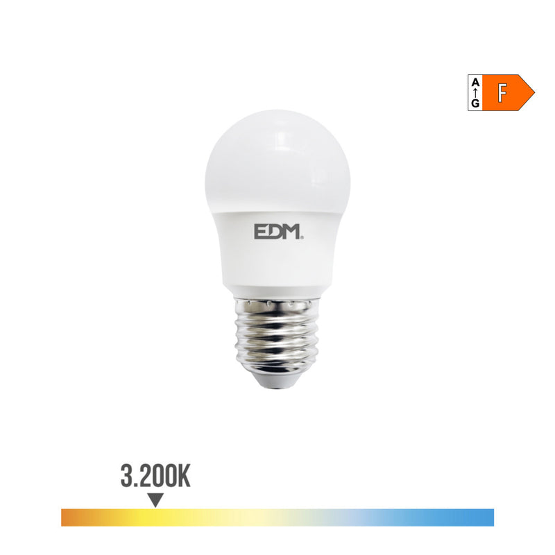 Bombilla Esferica Led E27 8,5W 880Lm 3000K Luz Calida Ø4,5X8,6Cm Edm