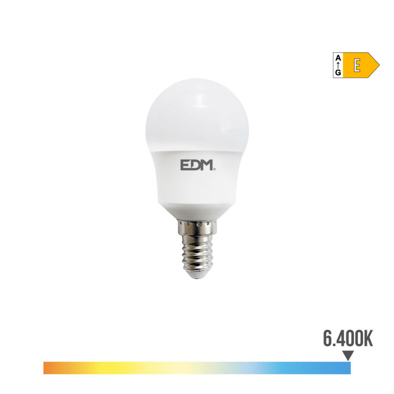 Led Spherical Bulb E14 8.5W 1000Lm 6400K Cold Light Ø4.5X8.8Cm Edm