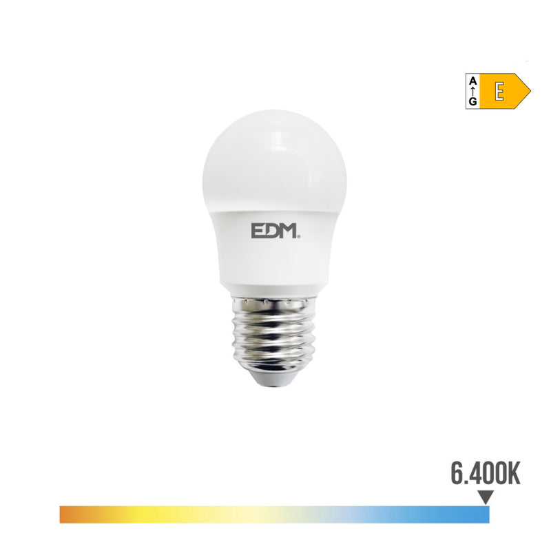 Led Spherical Bulb E27 8.5W 1000Lm 6400K Cold Light Ø4.5X8.6Cm Edm